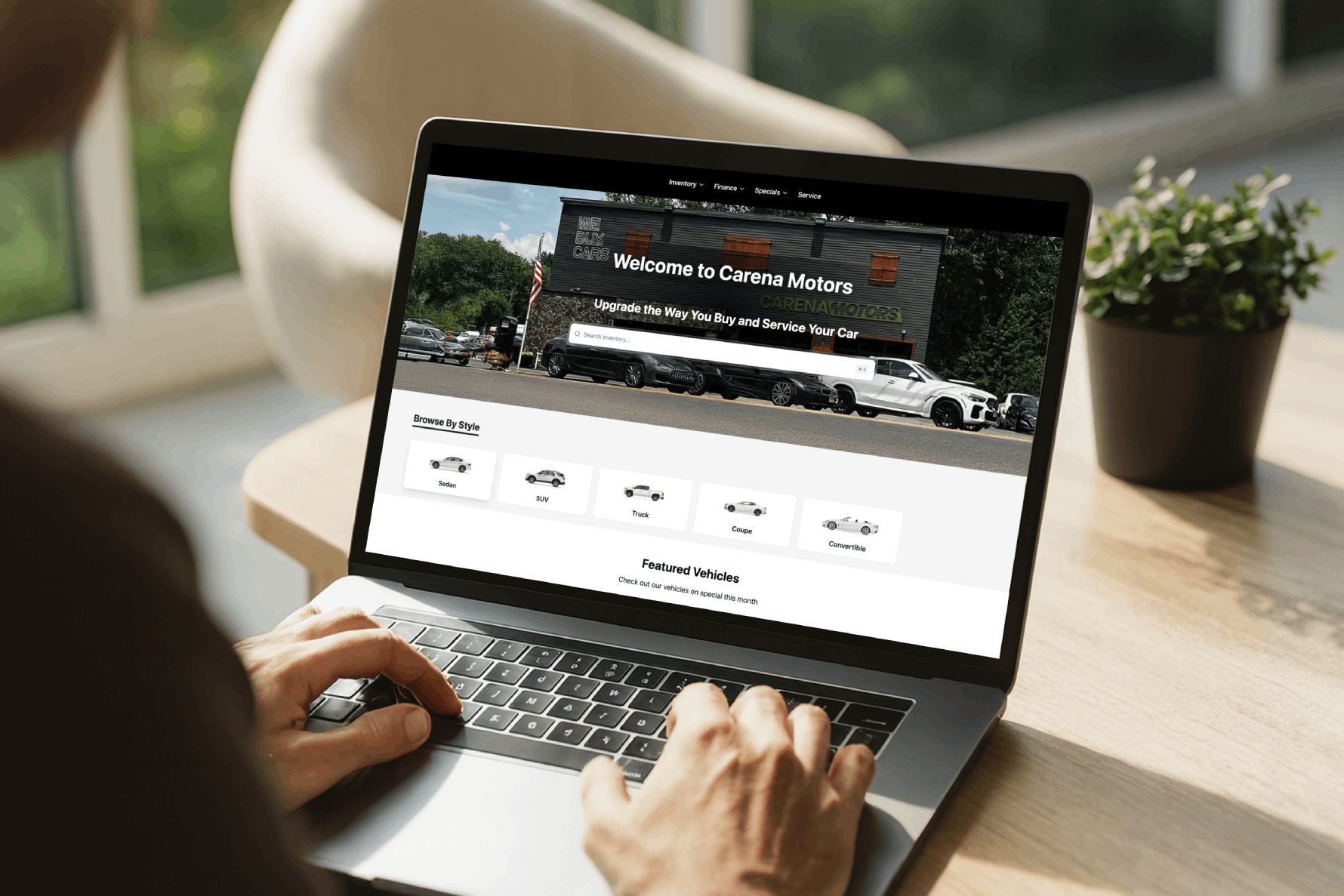 DealerProEdge website mockup