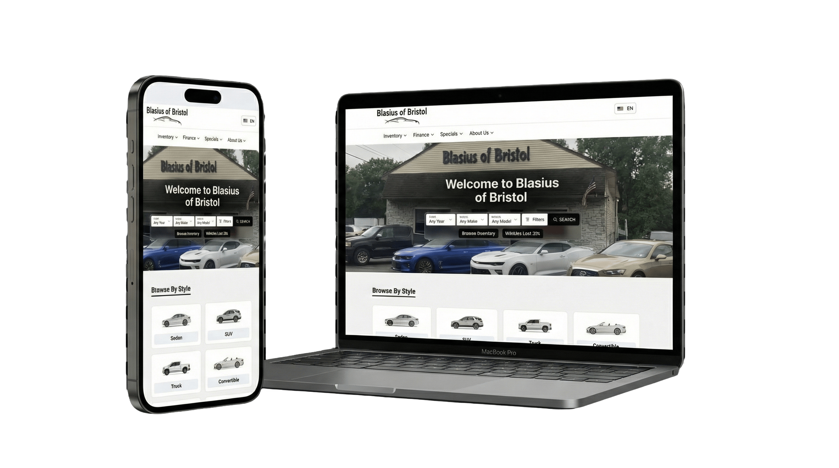 DealerProEdge website builder screenshot