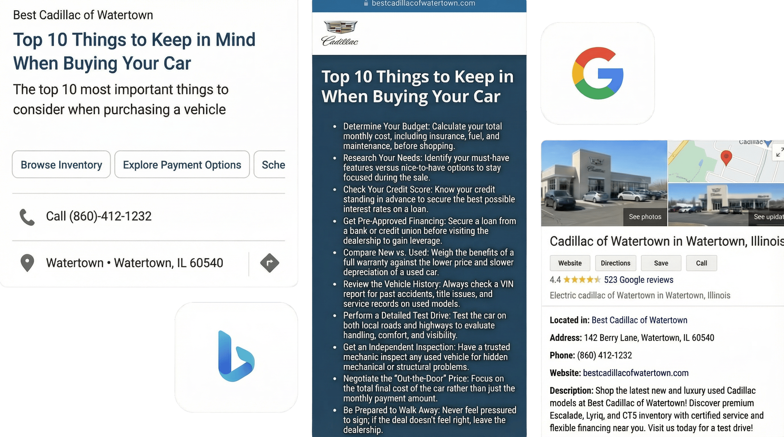 DealerProEdge SEO dashboard screenshot